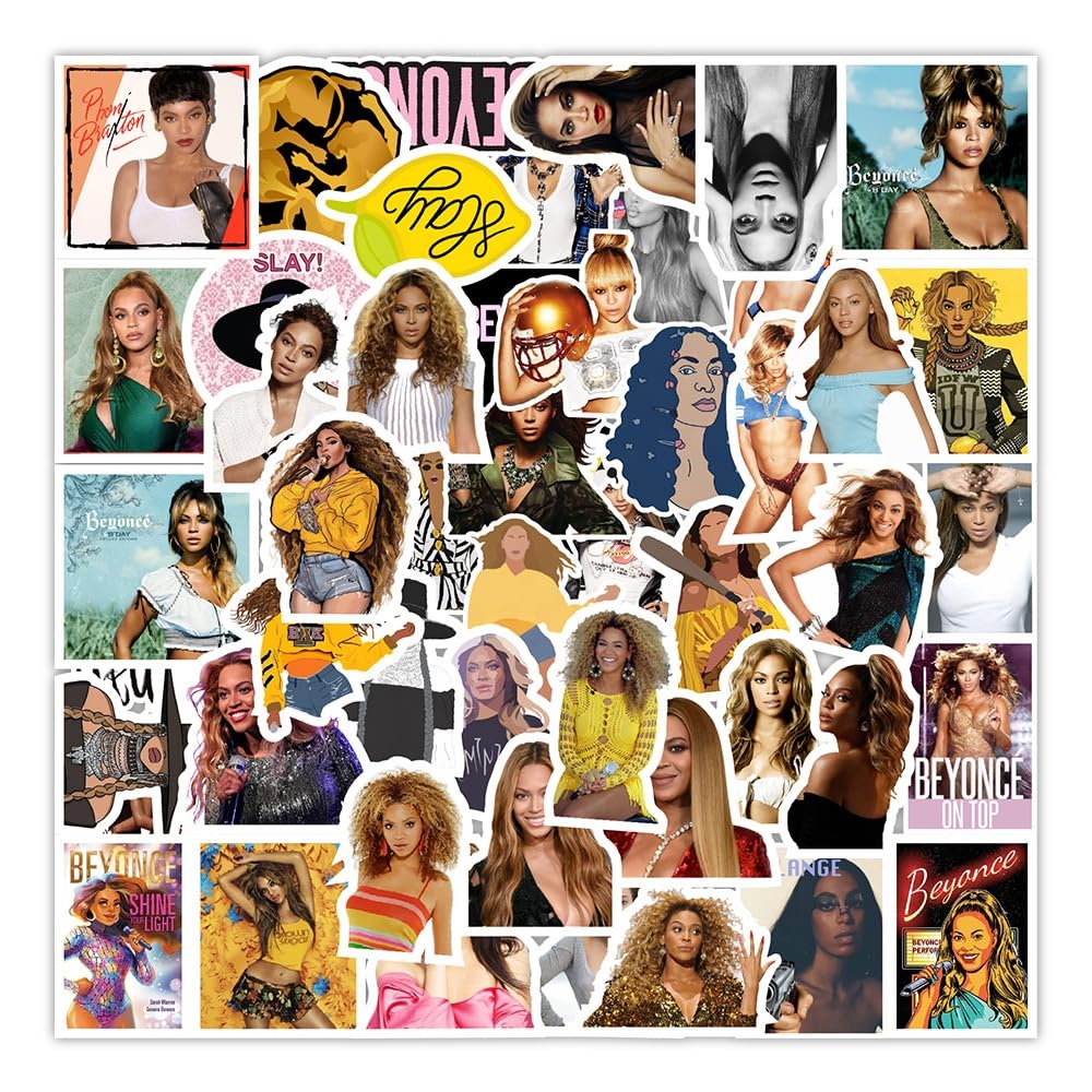 Cheaper Shopping Boys Multicolor Beyonce Stickers Waterproof Stickers, Pop Singer Decal, Scrapbook Stickers, Cute Aesthetic Trendy Music Stickers For Water Bottles Book Laptop Guitar Skateboard Suitcase