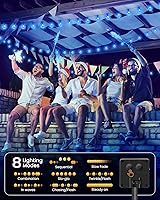 Vista 4 de Brightown Luces de Cadena Solares para Exteriores 60 LED 35.6 Pies Impermeables Luces de Patio con Energía Solar con 8 Modos de Iluminación