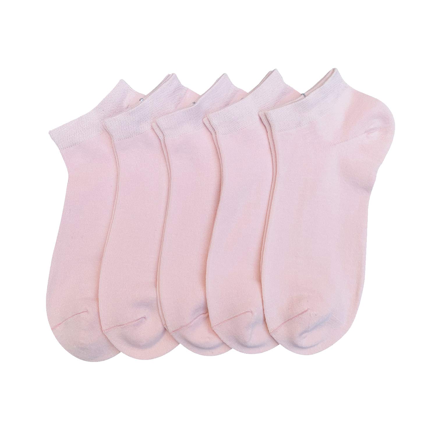 SERISIMPLE Women Viscose Bamboo Ankle Socks Low Cut Thin Sock Lightweight Pastal Color Soft Sock 5 Pairs