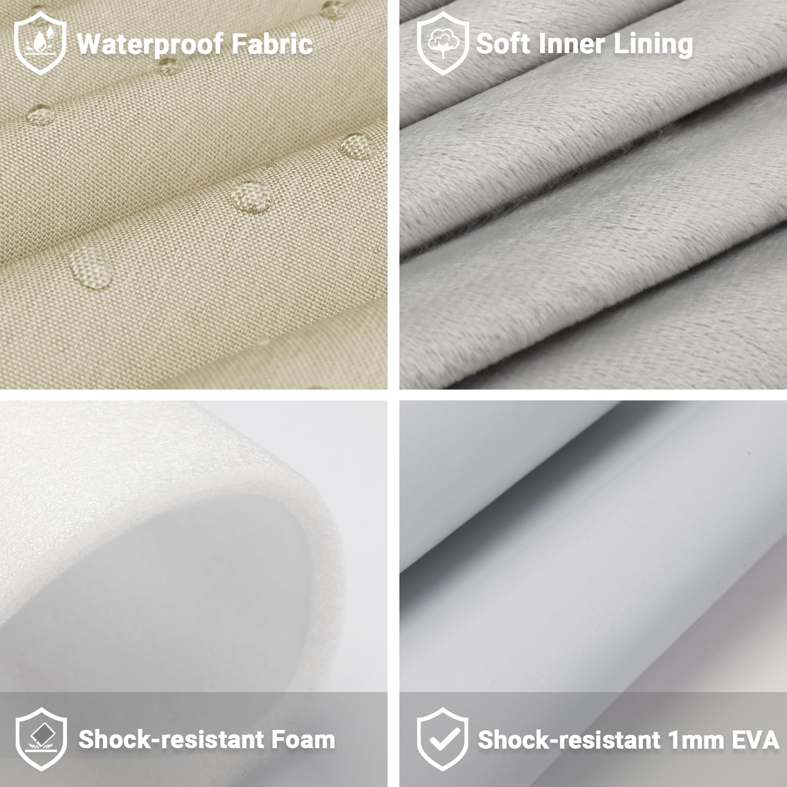 ZYB Custodia PC Portatile 13-13,3 Pollici,Custodia per MacBook Air 13.6 Pollici M4 M3 M2 2025 2024-2022,MacBook Air/Pro 13 M2 M1 2022 2020-2012,2021-2025 MacBook Pro 14 M4 M3 M2 M1 Borsa-Beige