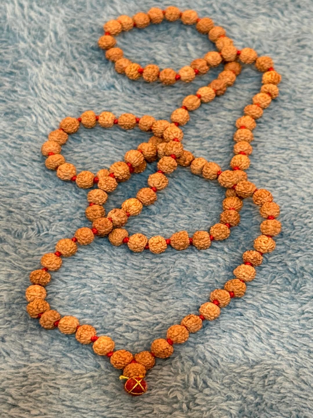 HONODIX Unisex Panchmukhi 108+1 Beads Prayer Rudraksha 7Mm Mala For Japa & Wearing (7Mm) 3