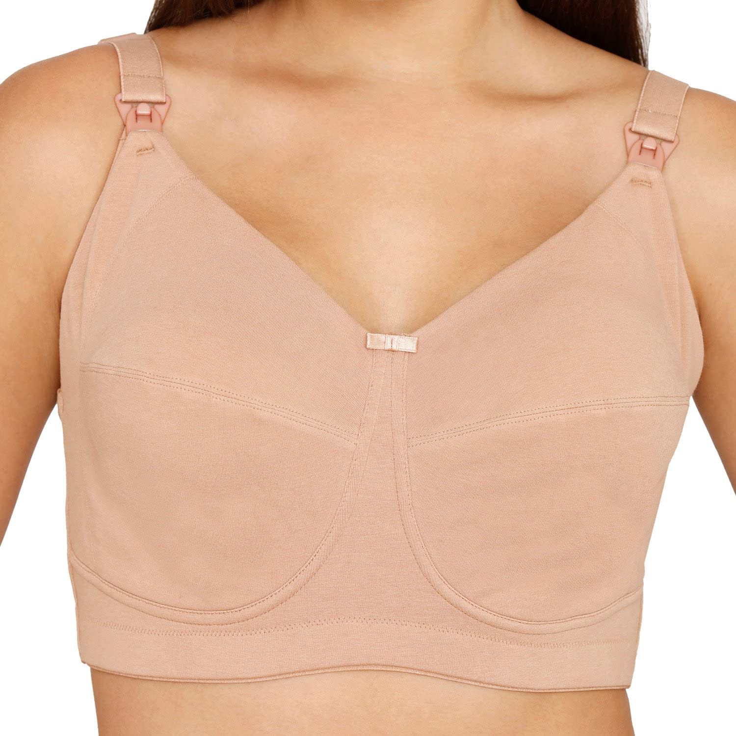 Zivame True Curv Beautiful Basics Double Layered Non Wired Full Coverage Maternity/Nursing Bra - (Brown, 32DD) 2