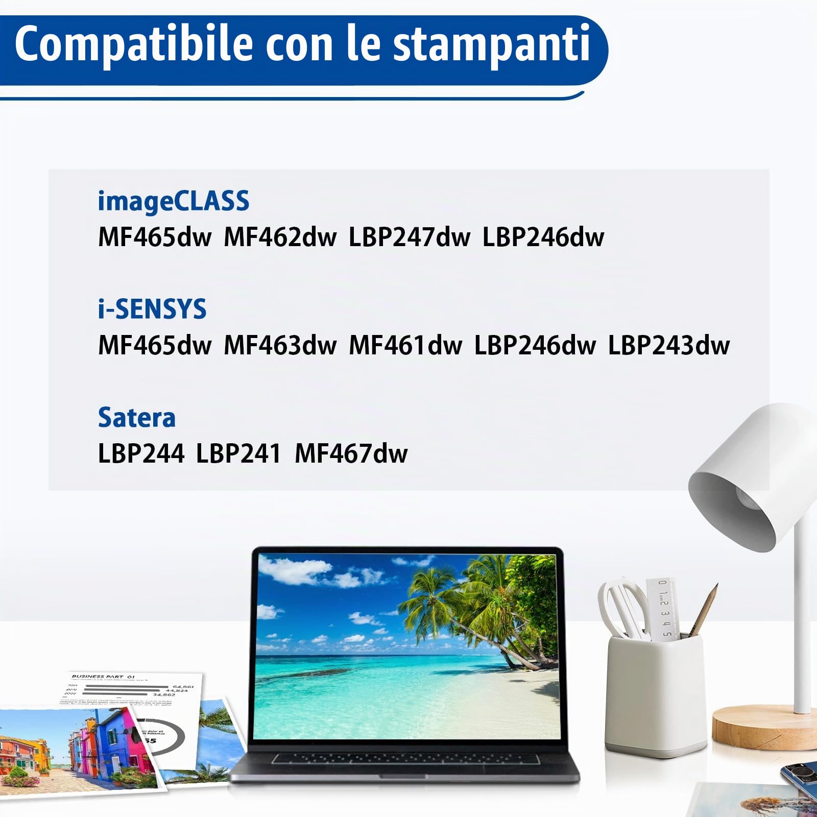 070H 070 LBP122dw CRG-070H CRG070H toner Cartuccia Compatibile per Canon i-SENSYS LBP122 LBP243 LBP243dw LBP246 LBP246dw MF461 MF461dw MF462 MF462dw MF463 MF463dw Stampante 10200 Pagine (1 nero)