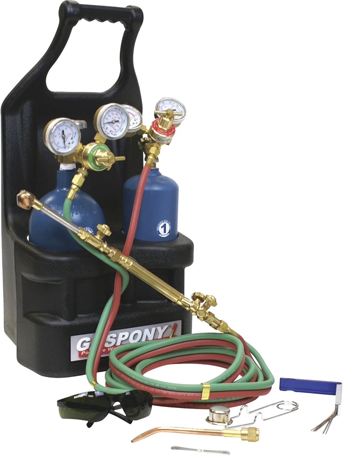 Thoroughbred GasPony1 Medium-Duty Cutting and Welding Outfit with Tote - Oxyacetylene, 11-Piece Set, Model Number TB-GP1