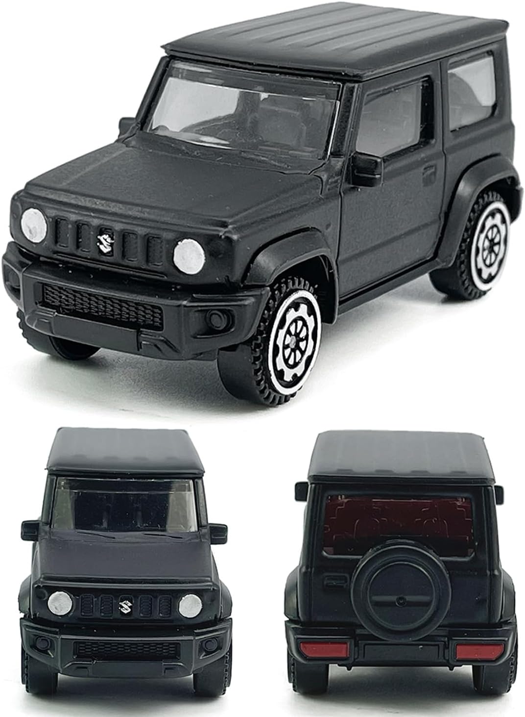 1:48 Scale 2018 Jimny Model Car SUV Diecast Toy Cars Metal Alloy Children’s Die-cast Vehicles, Collection for Men, Toys for Boys Kids Gifts, Cake Topper, matt Black