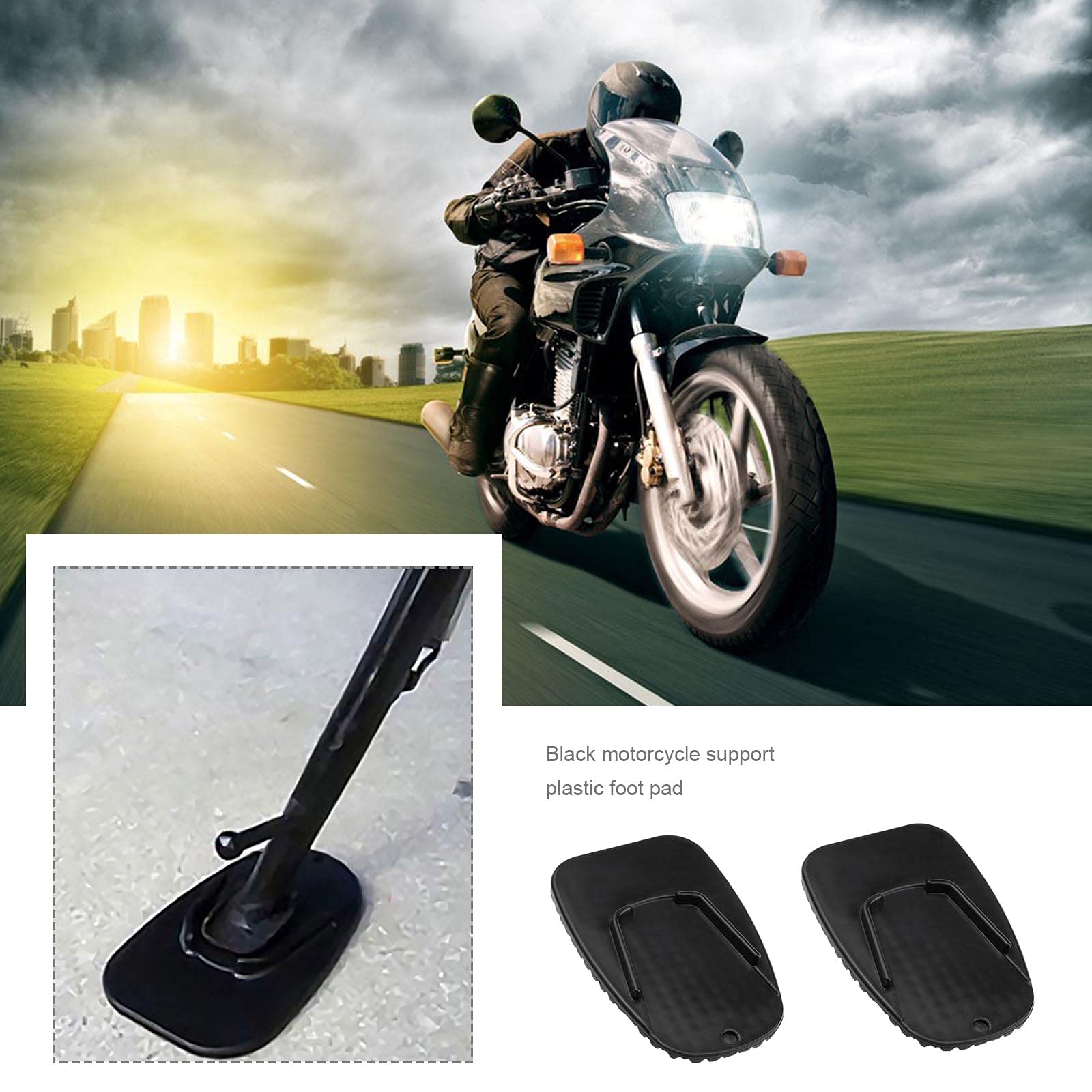 Motorrad Stützständer Pad - 2 Stück Anti-Rutsch Platten Aus PP-Kunststoff