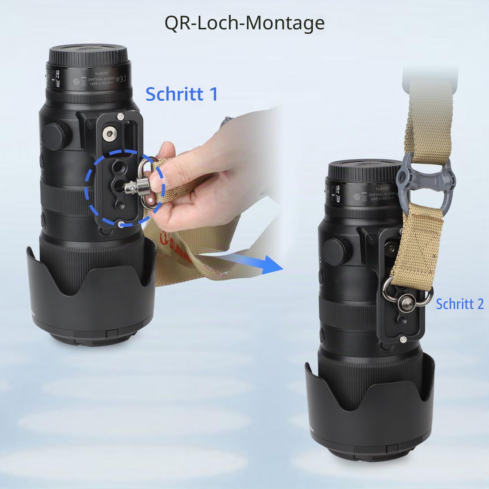 Leftfoto Ersatz-Objektivfuß für Nikon Nikkor Z 100–400 mm f/4.5–5.6 VR S, Z 400 mm f/4.5 VR S - Arca Swiss Style, Schwarz, Objektivfuß, Linsenmontage, Kamera