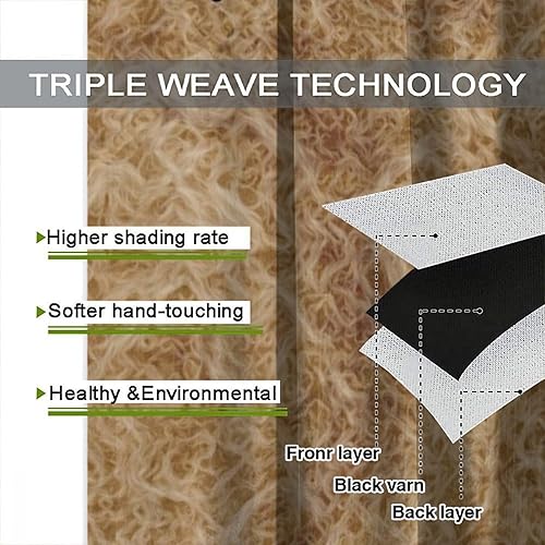 Miniatura 6 de Cortinas de notas musicales, melodía geométrica rural retro, arte nostálgico medieval, arte abstracto marrón degradado, decoración del hogar,