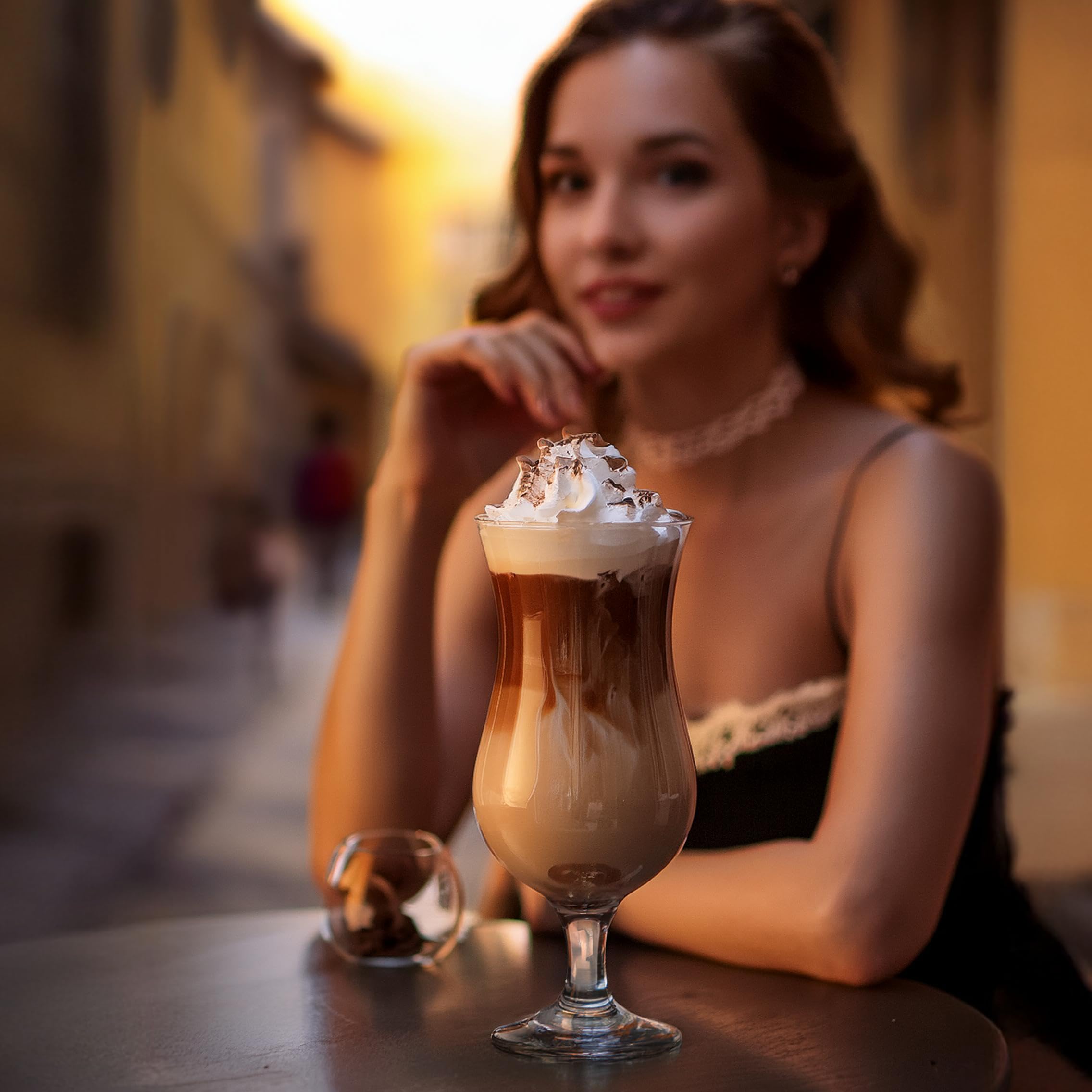 Glasmark KROSNO, Zestaw 6 Szt. Kieliszków do Koktajli i Drinków, 350ml, Pina Colada, Long Drinki, Milkshake, Szkło Wysoki Połysk