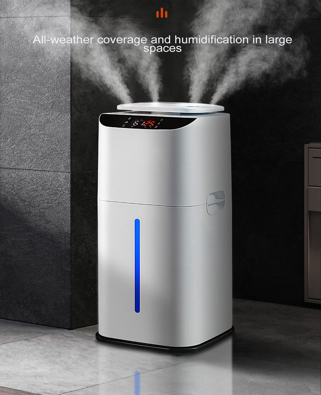 Umidificatore industriale a ultrasuoni da 31 l per uso commerciale, alto volume di nebbia, design a sei core, ideale per officine e grandi spazi