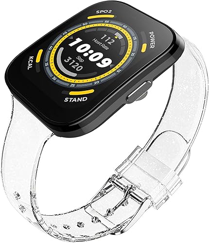Miniatura 2 de Compatible con Amazfit Bip 5 Band, Lamshaw - Correa deportiva transparente de silicona suave de 0.86 pulgadas compatible con Amazfit Balance  Bip 5