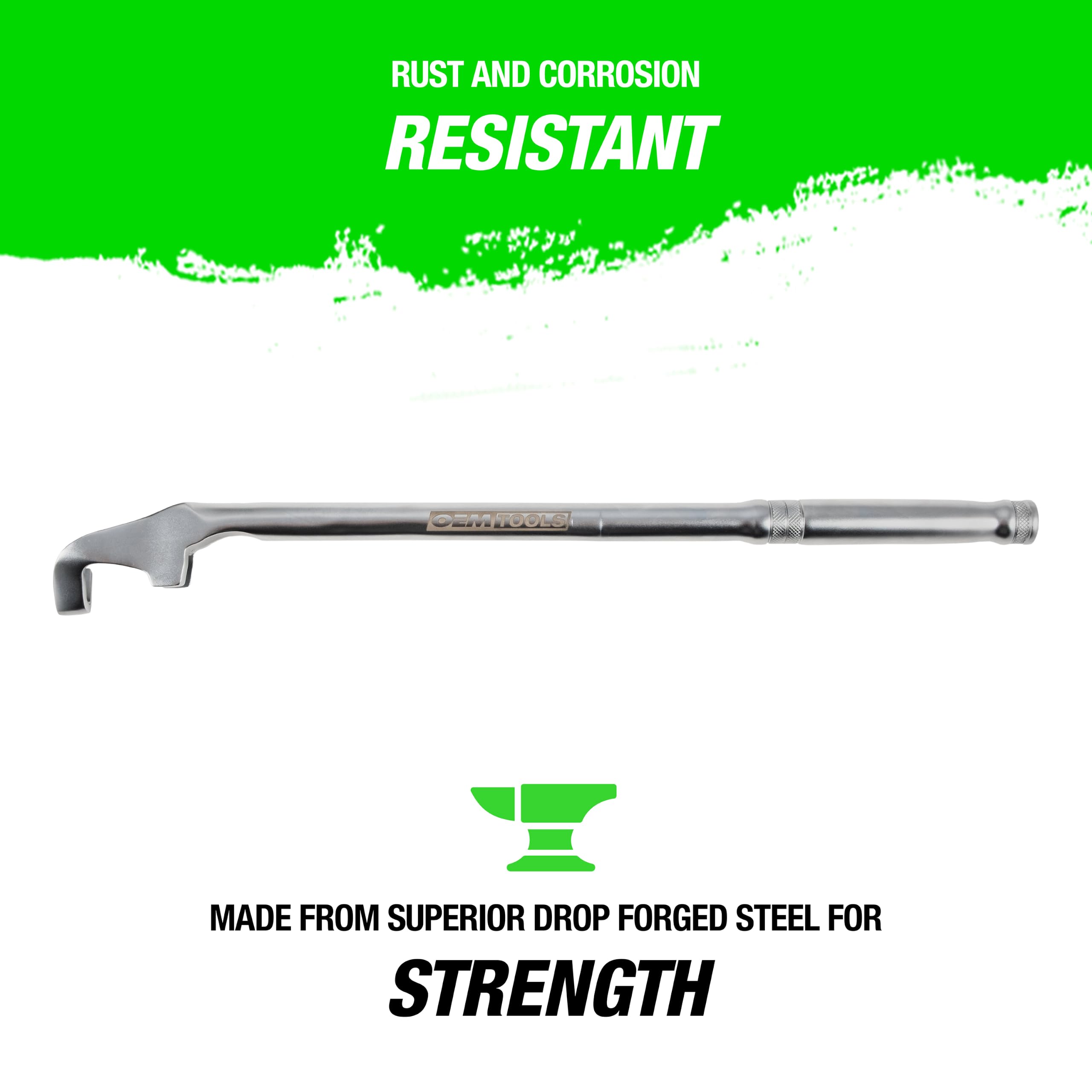 OEMTOOLS 22656 Wrench Extender, Adattatore universale per estensore, Tubo a barra per interruttore in acciaio forgiato a goccia, Estensione ergonomica della maniglia della chiave