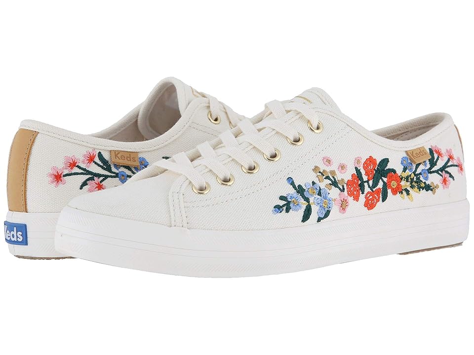 

Keds x Rifle Paper Co. Kickstart Vines Embroidery (Snow White) Women's Shoes