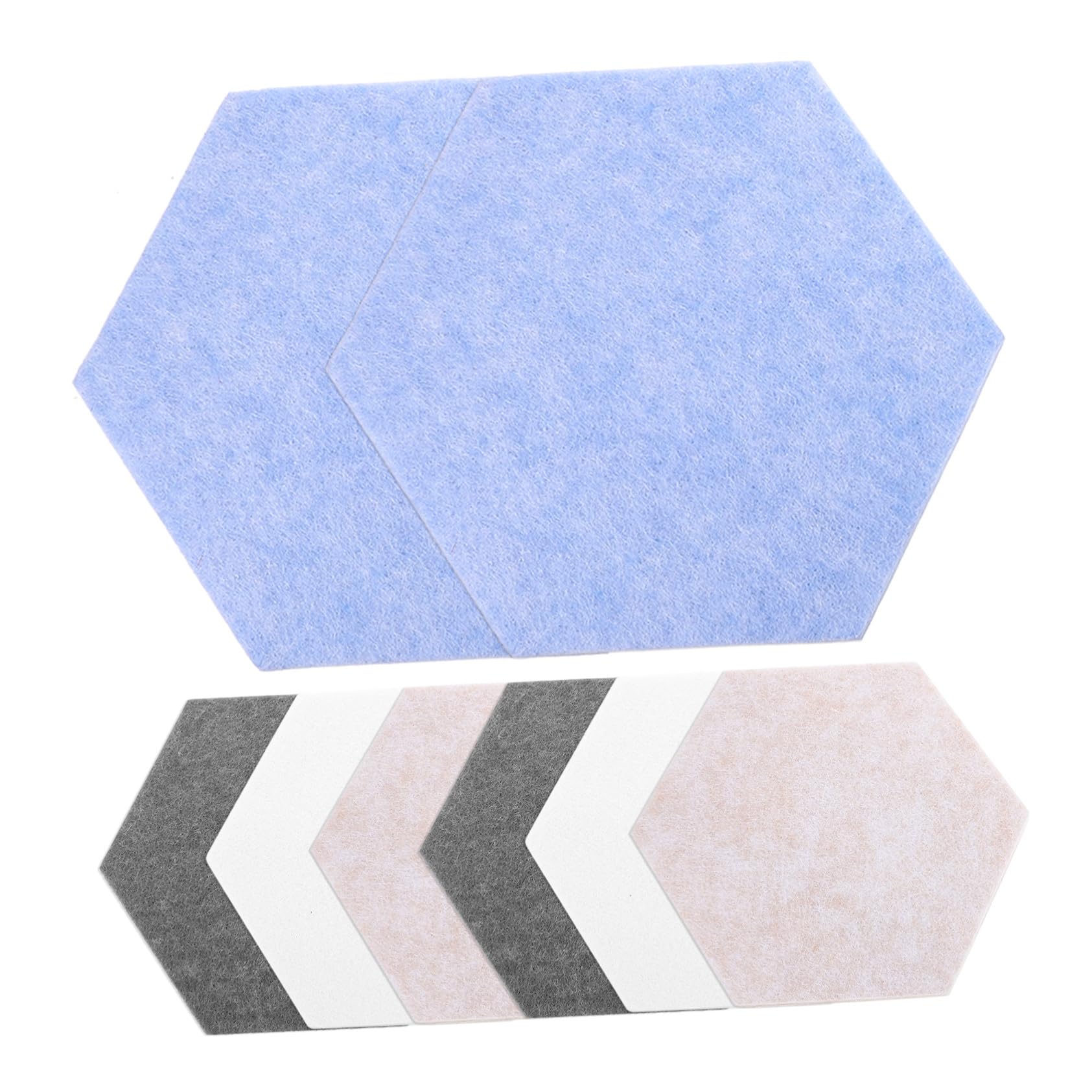 Panneaux d'affichage hexagonaux en feutre pour libérer de l'espace sur le bureau