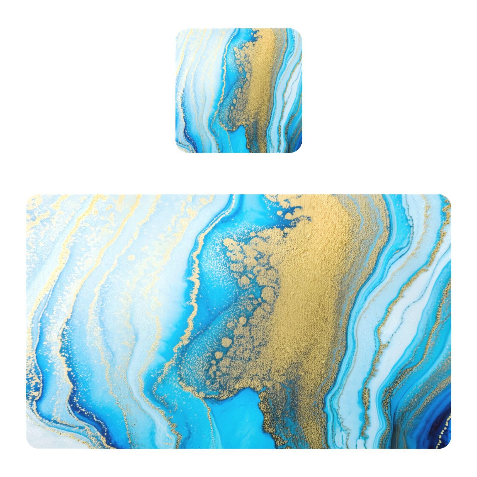 BURSTDDY Marble Placemat Waterproof Place Mat for Dining Table