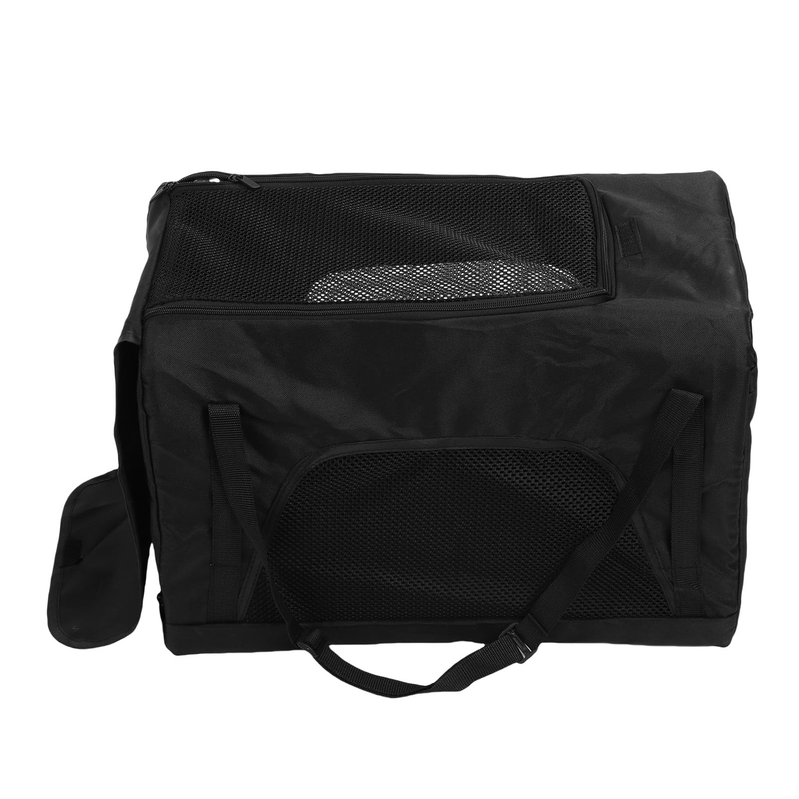 Sxhlseller Transporter dla Psa z Kółkami Wszechstronny i Oddychający Wózek dla Zwierząt Transporter Kota do Podróżowania na Kemping, Metalowa Siatka z Tkaniny Oxford Małych Psów i Kotów (BLACK)