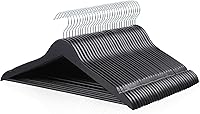 Vista 1 de Yaxa Basics Perchas de madera para trajes, paquete de 30, color negro