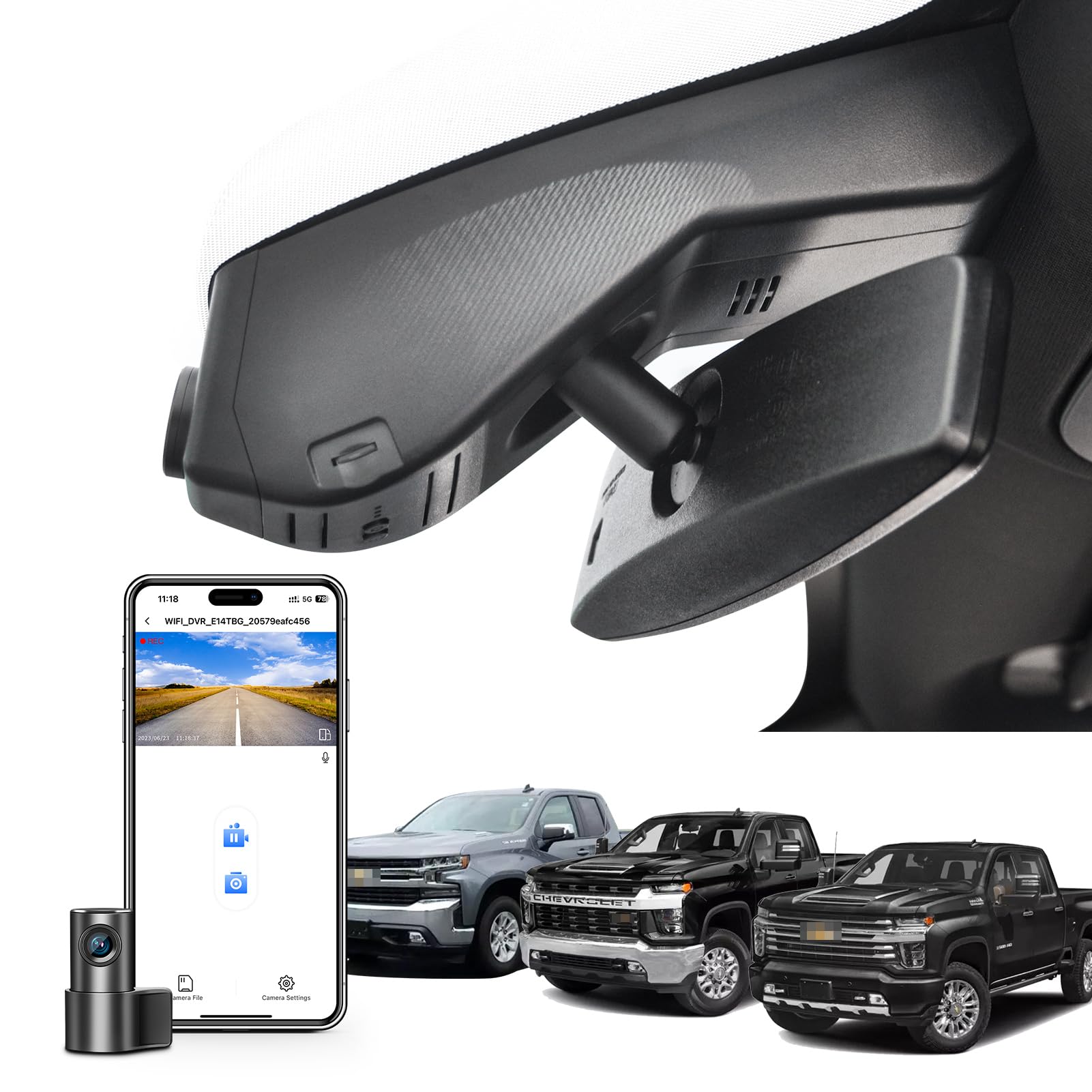 Mangoal Front 4K & Rear 1080P Dash Cam For Chevy Silverado 1500 2019-2021, 1500 Limited 2022 & HD 2020-2023 (Model A), Model A & Model B Have Same Models Years But Coverage