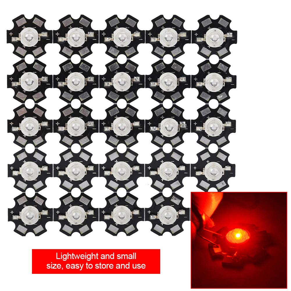 25 Pièces Puces LED 3W Haute Puissance - Perles Lampe DIY Blanc Chaud Froid - Éclairage Puissant