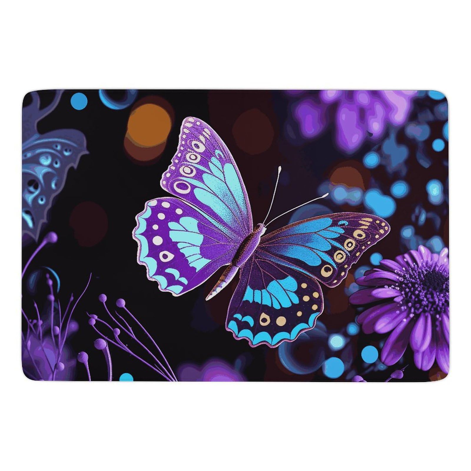Tapis de bain lavable en velours corail fleuri pour décorer le salon