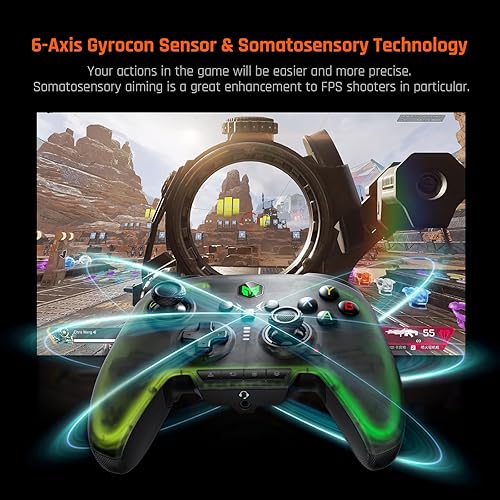 Miniatura 3 de BIGBIG WON Wireless Switch Controllers, Bluetooth Wired PC Game Controller for Nintendo Switch, PC Windows, Android, IOS, Rainbow 2 Pro Controller