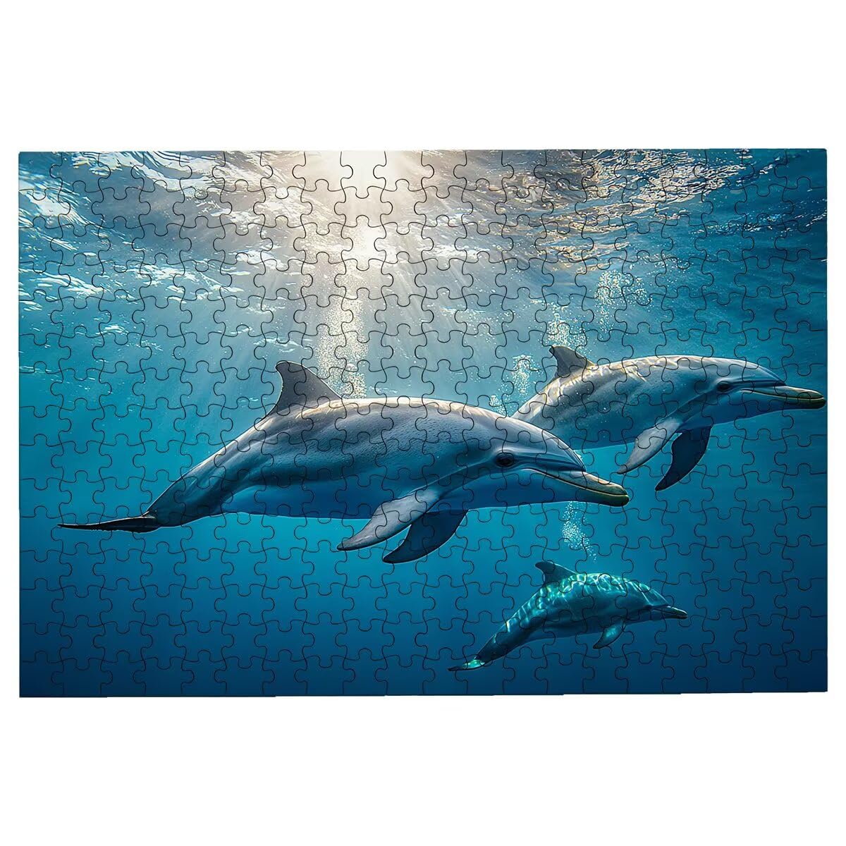 Puzzle 4000 sztuk delfin, puzzle zwierzęce, puzzle 4000 dorosłych, puzzle dla dorosłych z pudełkiem prezentowym, wyzwanie drewniane puzzle dla całej rodziny, oryginalne prezenty dla kobiet -2700