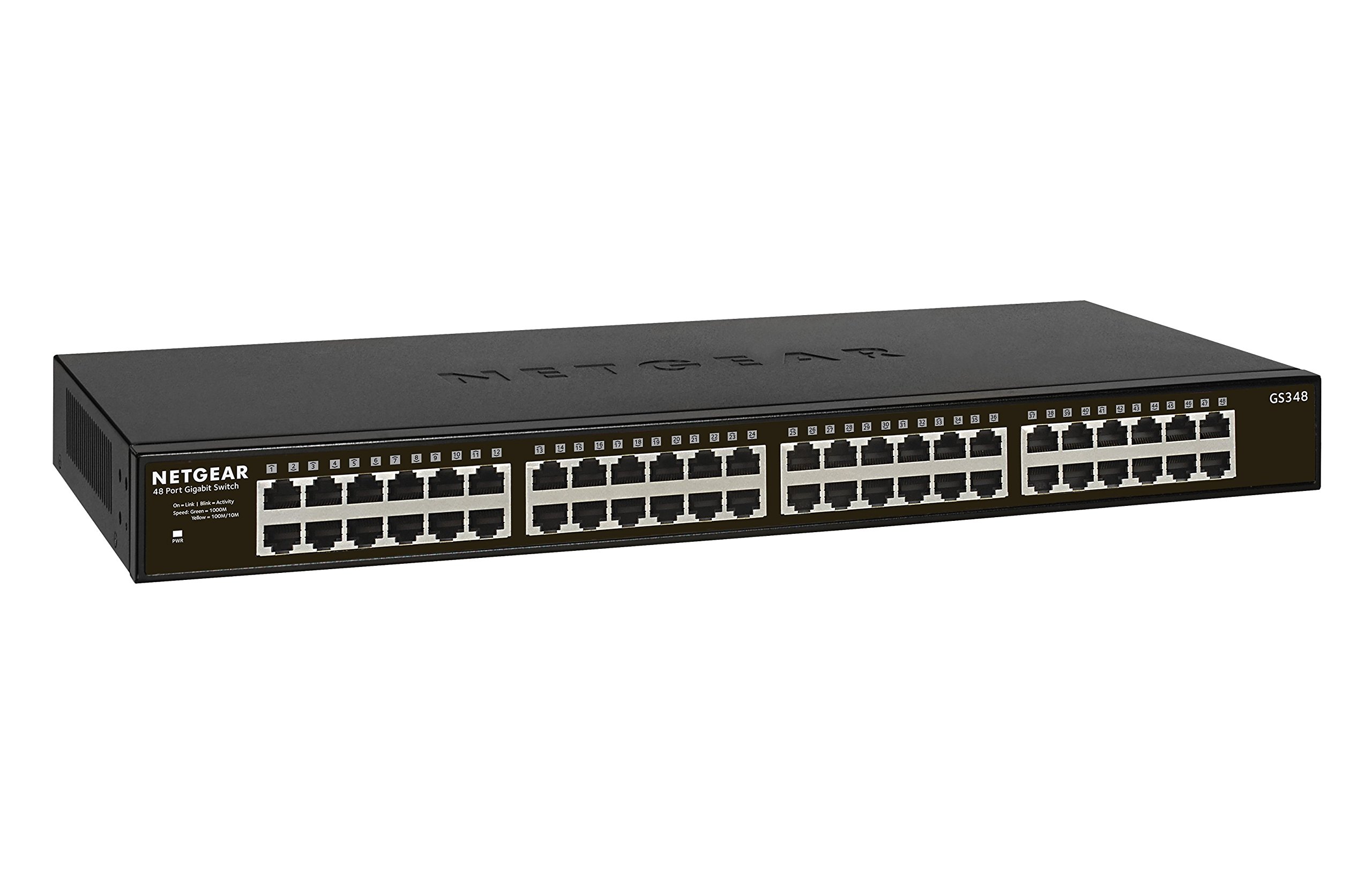 【NETGEAR】 スイッチングハブ 48ポート （GS348-100AJS) Amazon.com: NETGEAR 48-Port Gigabit Ethernet Unmanaged Switch