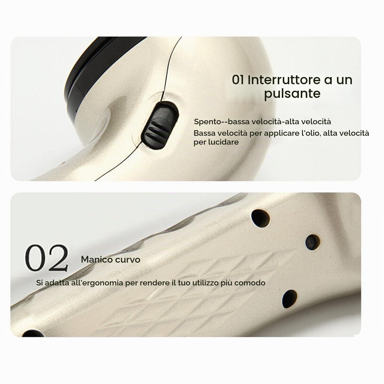 Lustrascarpe elettrico multiuso, lucidascarpe 1800mAh USB ricaricabile, spazzola per lucidare pelle per scarpe e borse