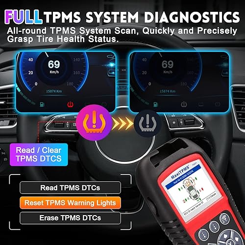Miniatura 6 de Autel MaxiTPMS TS601 - Herramienta de escaneo, herramienta de programación TPMS, escáner OBD2 de Check Engine, herramienta de reaprendizaje TPMS,