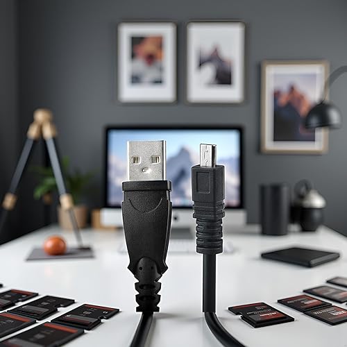 Miniatura 3 de Cable cargador de datos USB negro de 3 pies para Nikon Coolpix S2600 S2500 S3000 S3200 S4300 S6100 Cables de alimentación de audio y video