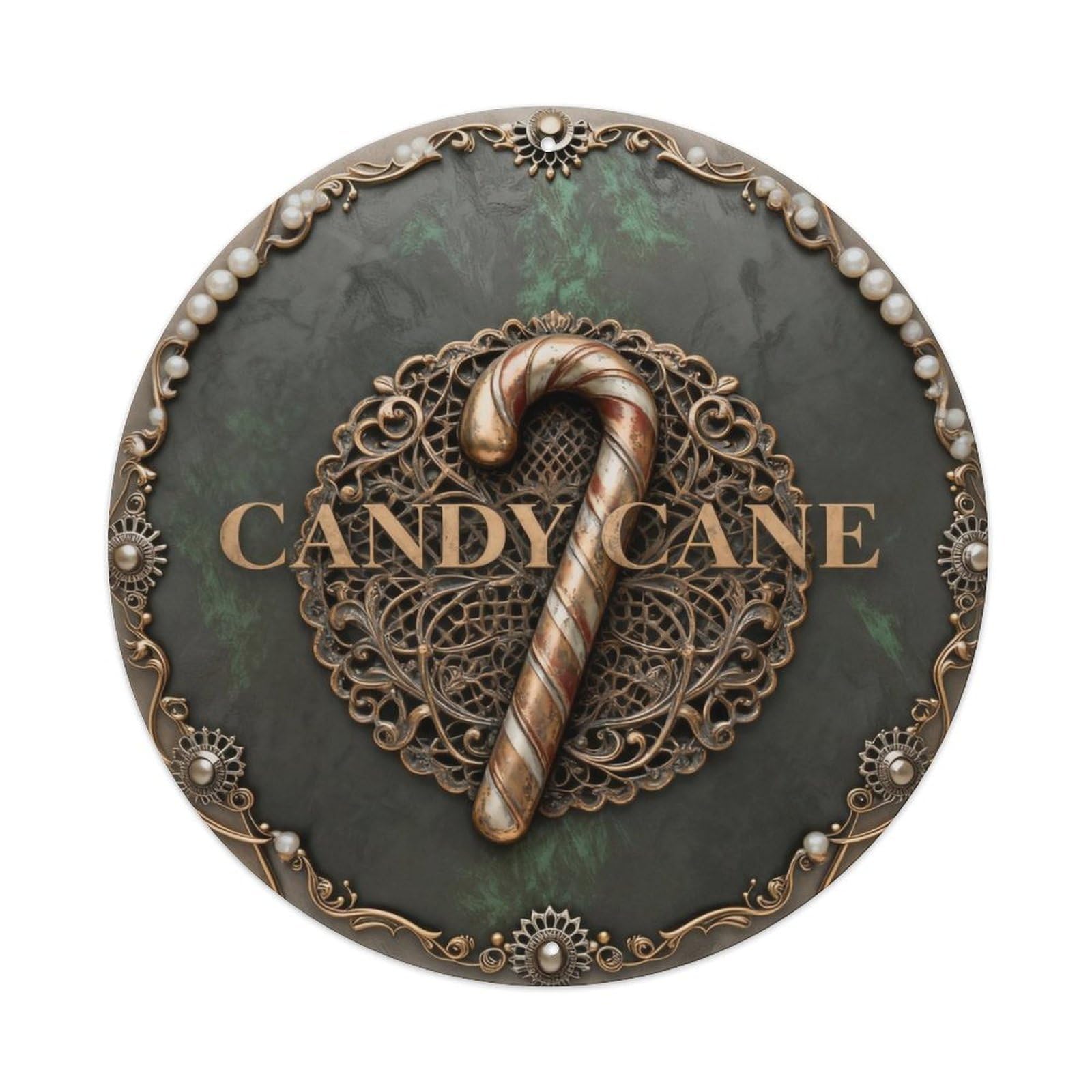 Candy Cane Christmas Metal Sign Metal Tin Sign Plaque