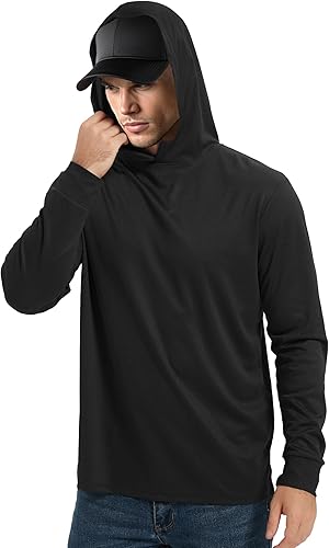 Miniatura 6 de ProtectX Sudadera ligera de manga larga con protección solar de alta visibilidad, UPF 50+ de secado rápido, camisa SPF UV, ropa activa