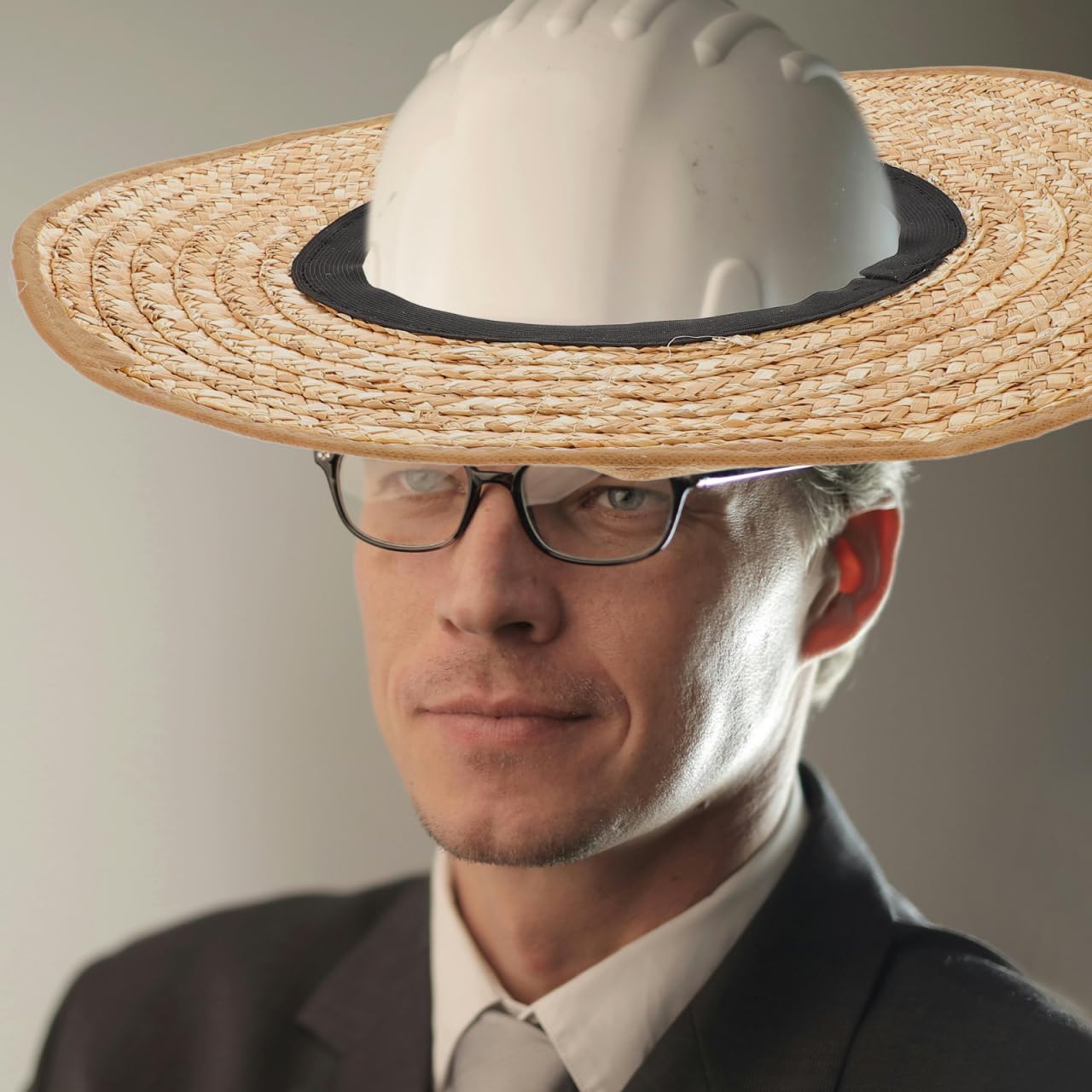 OUNONA 3 parasoles para casco duro, tejido de pajilla, protección de extensión, visera de seguridad, cubierta de casco de construcción, para trabajadores