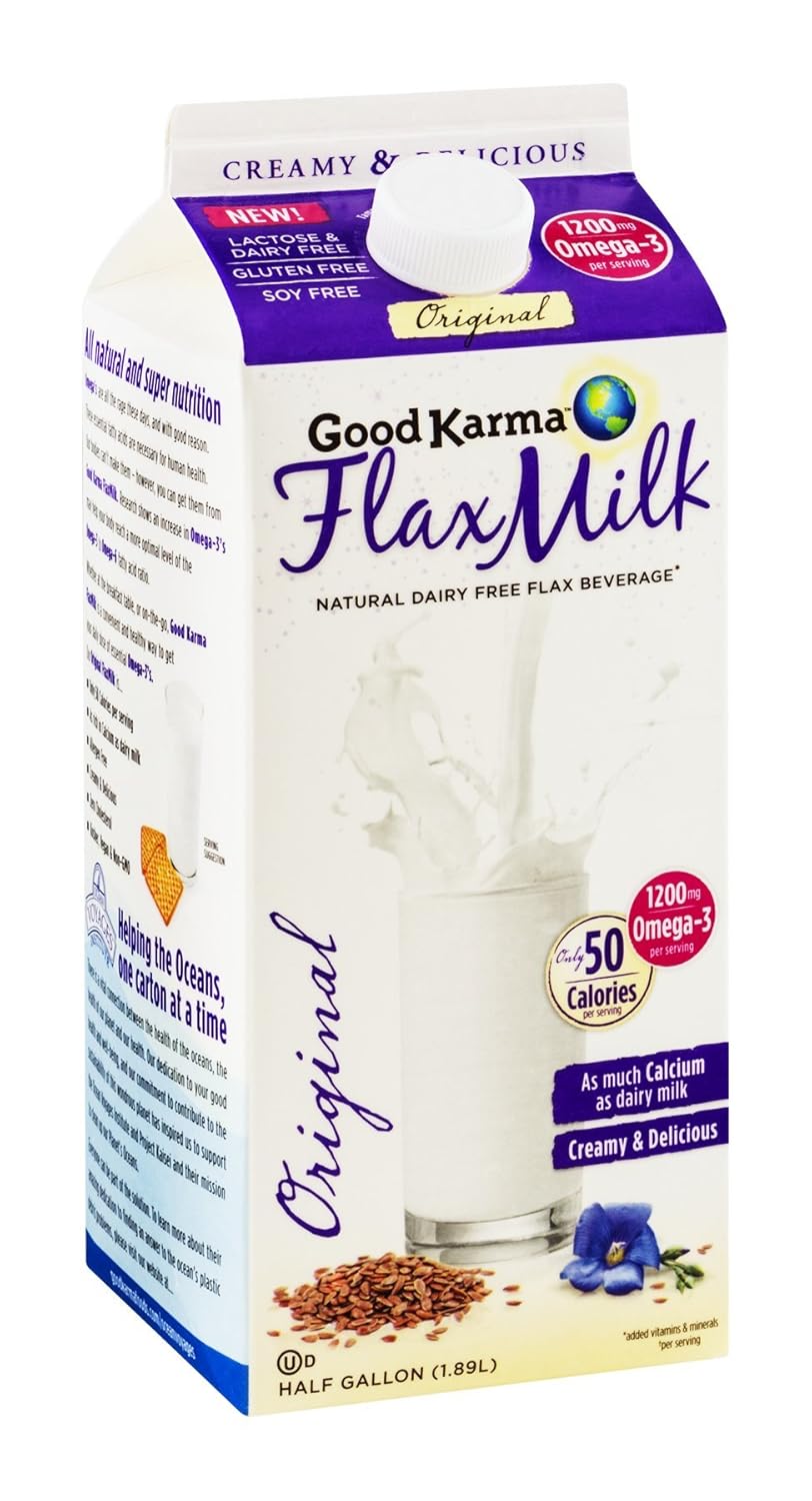 GOOD KARMA Flax Milk, Original, 64 Fluid Ounce (Pack of 6