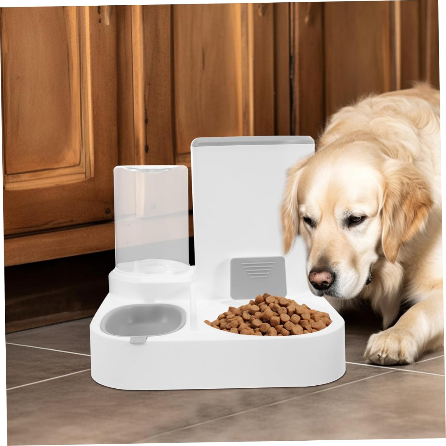 BESPORTBLE Automatic Pet Feeder Water Bowl Capacity Dry Wet Separation Design for Cats Dogs and Animals Convenient Detachable and Safe Material for Multi-pet Households