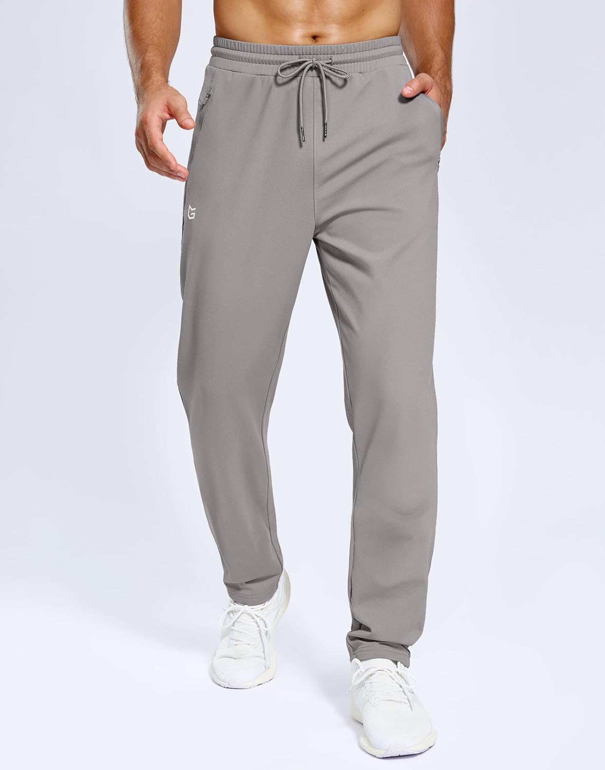 Men's Fleece Lined Winter Pants 32"/34"/36" Inseam Tall Sweatpants with Zipper Pockets Warm Athletic Joggers Men - Image 2