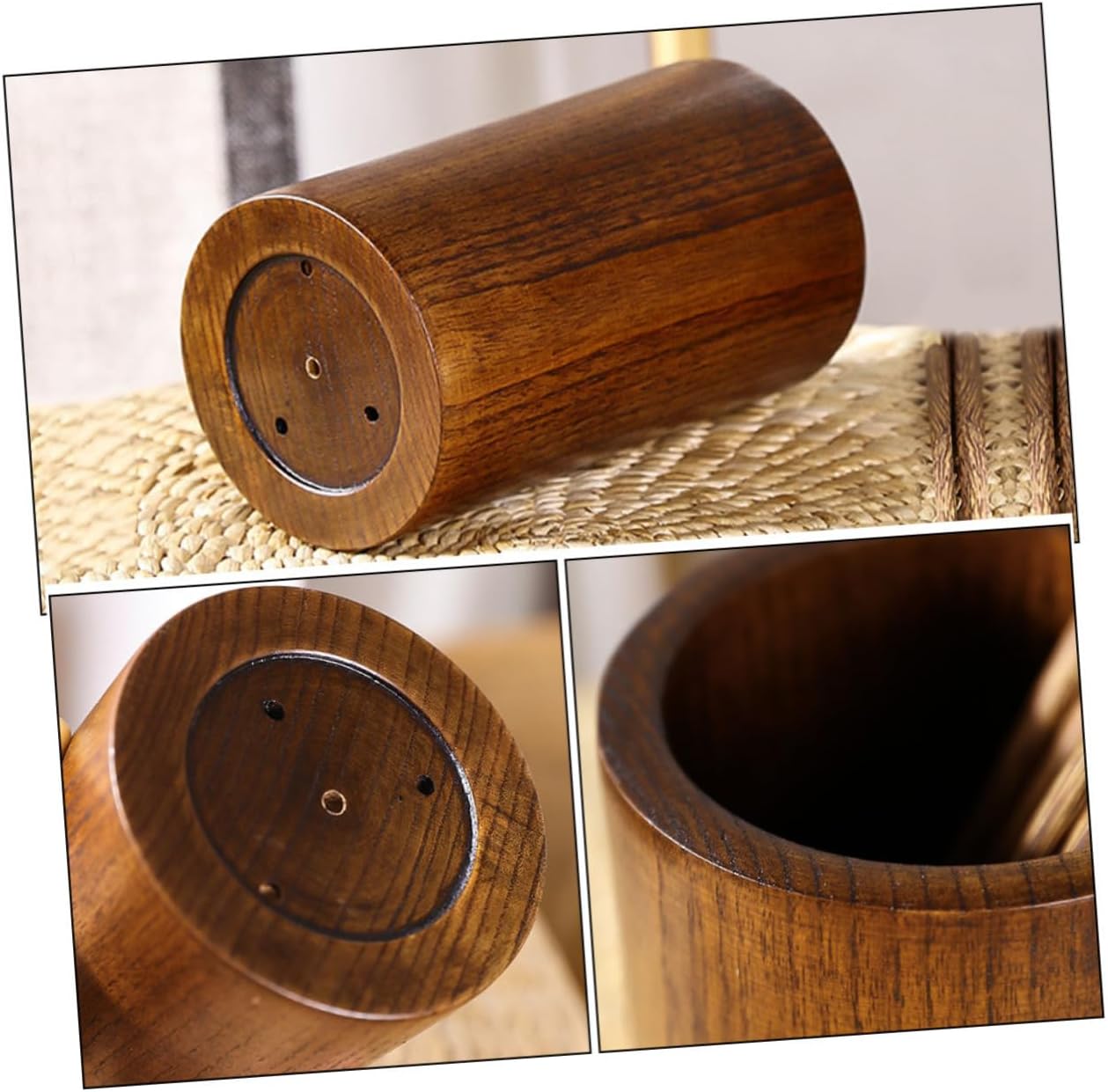 Wooden Chopstick Holder Storage Kitchen Chopstick Cages Round Storage Container Cutlery Case Home Kitchen Supplies