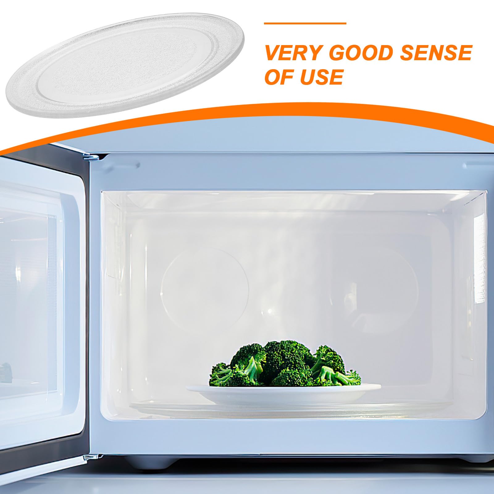 PACKOVE Plato Giratorio Accesorio de Repuesto de 24.5 Cm para Microondas de Resistente al Calor y Fácil de Limpiar Compatible para Horno Microondas