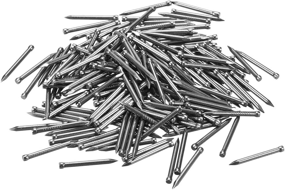 uxcell Finishing Nails Hand-Drive Hardware Carbon Steel Nail 25mm 1-inches 100pcs, Silver
