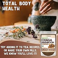 Vista 3 de XPRS Nutra Polvo de hongos Chaga orgánico – Polvo de hongos Chaga orgánicos de primera calidad USDA – Polvo de chaga que apoya la salud inmunológica