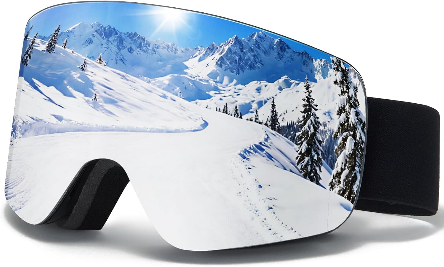 VCOROS Snowboard Ski Goggles Men Women Frameless Anti Fog OTG Snow Goggles Skating Skiing Snowmobile Detachable Lens