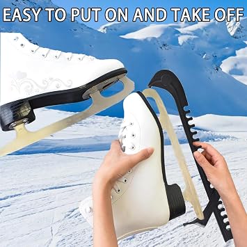 Ice Skate Guards, Hockey Shoes Ice Skate Blade Covers with Adjustable Buckles Non-Slip Figure Skates Protector Accessories for Kids Adults