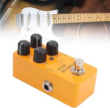 High Gain Distortion Guitar Pedal, Aluminum Alloy Metal Distortion Pedal Electric Guitar Effect with True Bypass DC9V