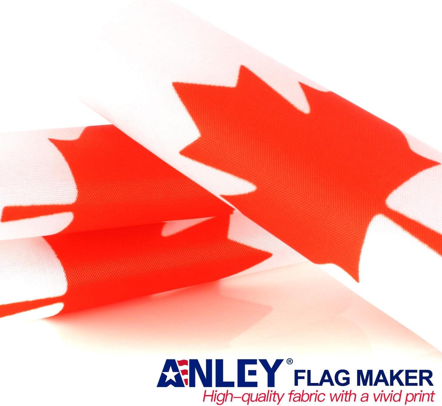 Anley Canada Deluxe Desk Flag Set - 6 x 4 Inch Miniature Canadian Desktop Flag with 12" Solid Pole - Vivid Color and Fade Resistant - Black Base and Spear Top - Image 2