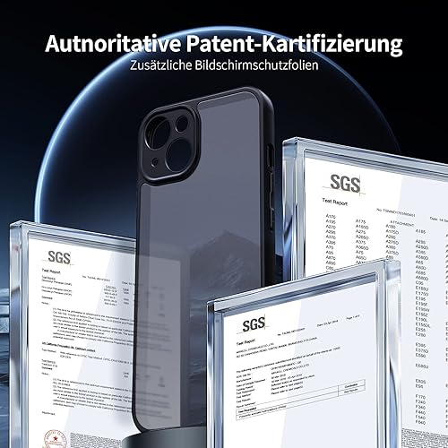 Miniatura 5 de Letazivva Funda mate para iPhone 13, protección completa de la cámara prueba de caídas de grado militar elegante toque premium Funda para iPhone 13