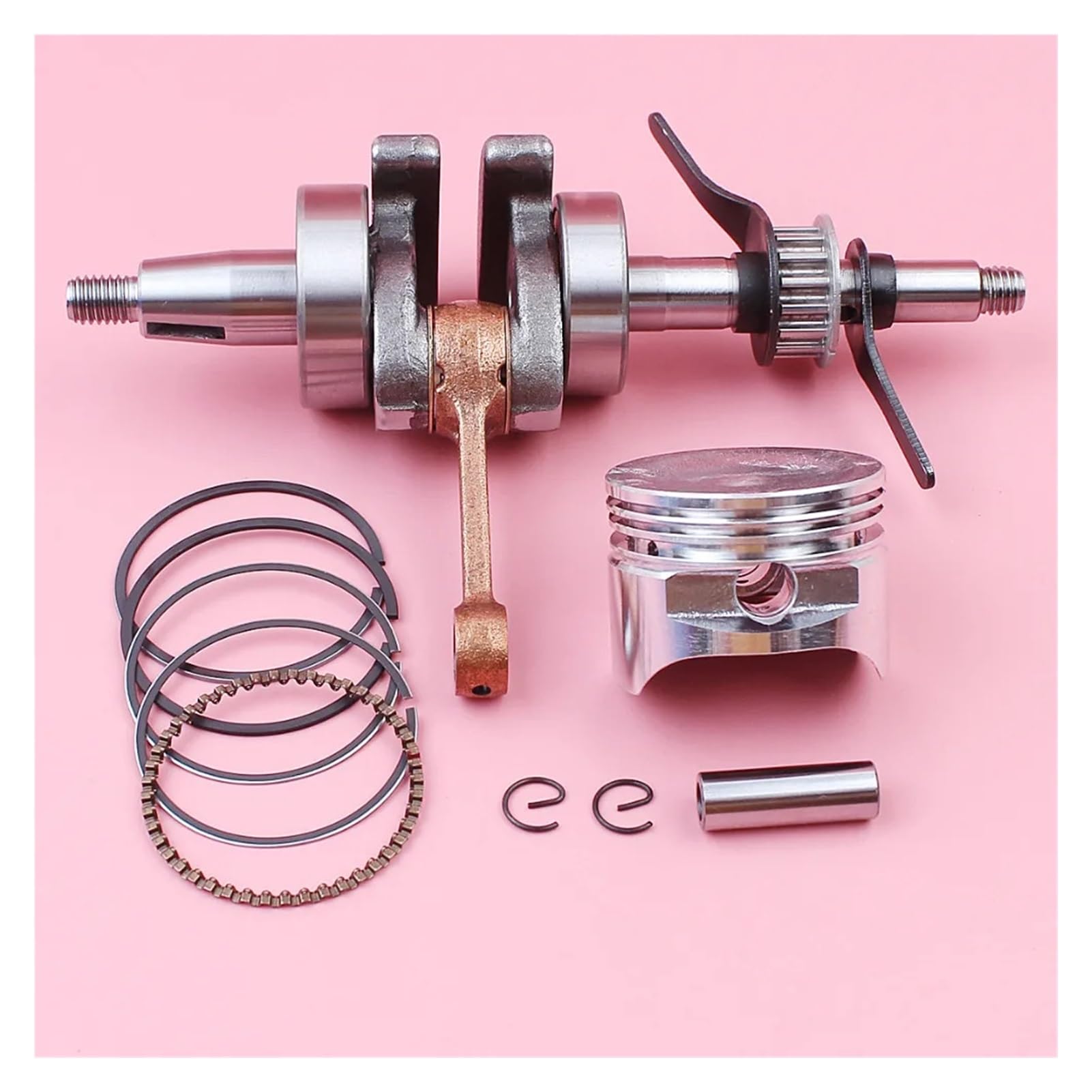 Kit de Anillo de retención de Pasador de pistón de cigüeñal de 39 mm for cortacésped GX35 GX 35 de 4 Tiempos, Motor de Gasolina pequeño.