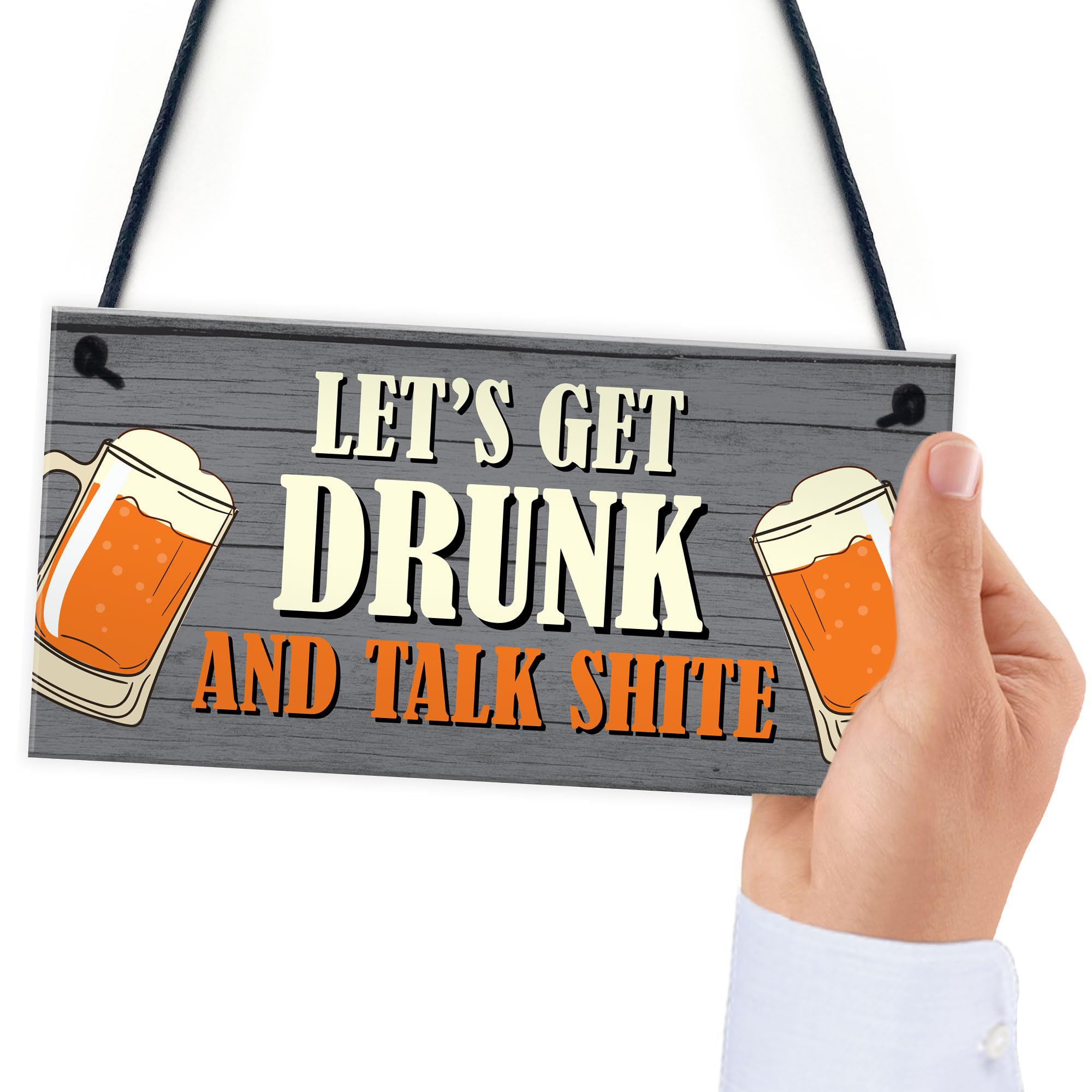 Red Ocean Novelty Home Bar Sign - Garden Shed Sign - Funny Home Bar Pub Sign - Wall Plaque For Garden Shed, Garage, Man Cave - Bar Sign For Home Bar