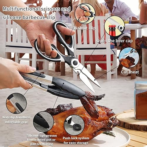 Miniatura 4 de Berglander Artículos esenciales para acampar, juego de utensilios de cocina para campamento, accesorios de campamento, vienen con juegos de