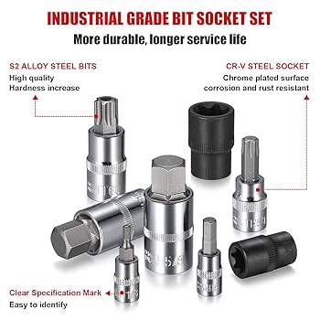 専用トランプ4つ RIMKOLO 92-Piece Allen and Torx Bit Socket Set, 1/4