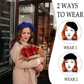 Pittore Cappello Nero Alla Francese Berretto Donna Berretto